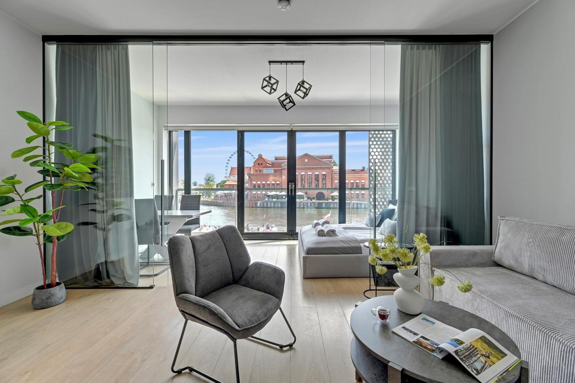 Symfonia Amazing River View Apartment By Downtown Apartments グダニスク エクステリア 写真