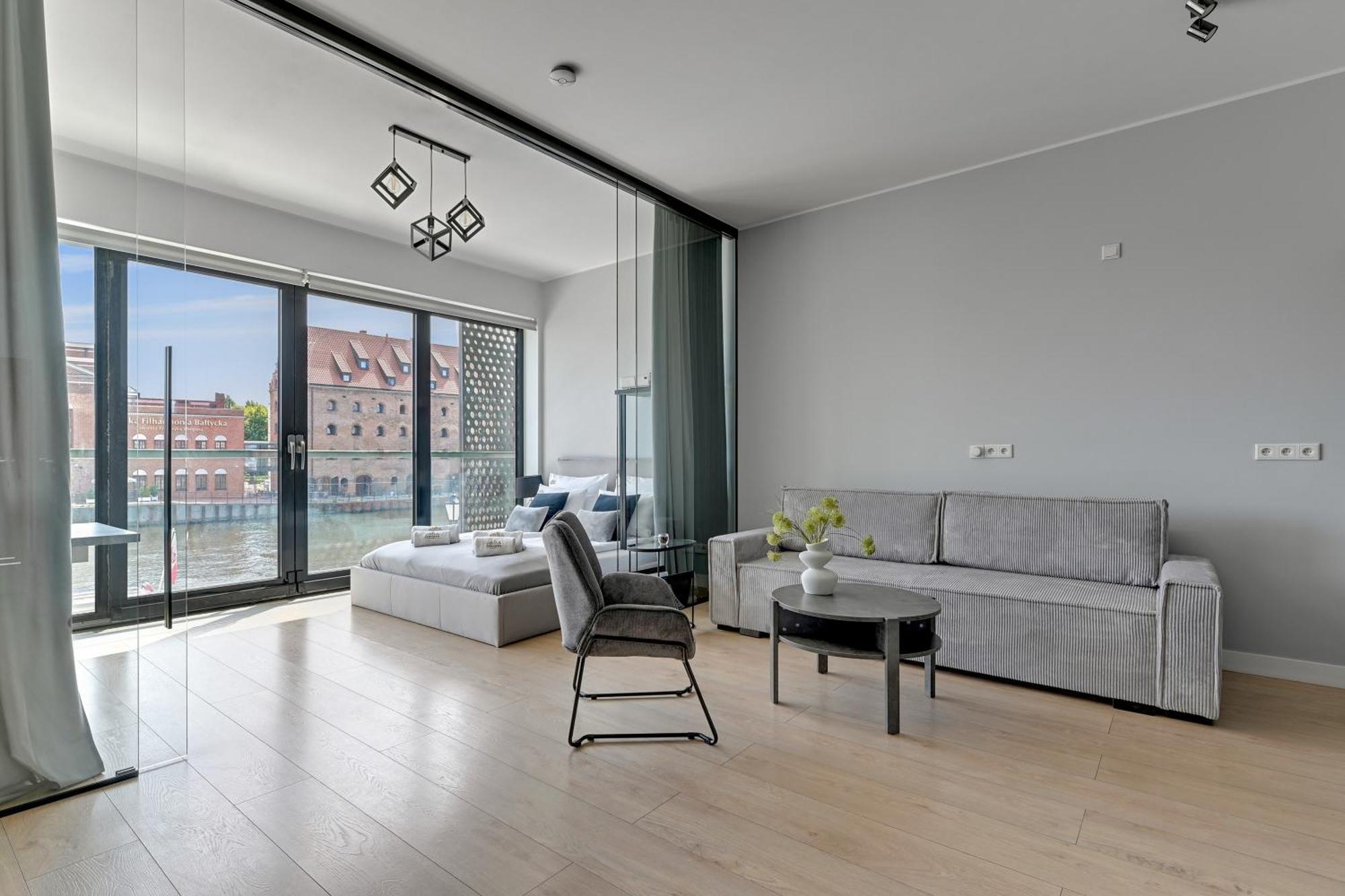 Symfonia Amazing River View Apartment By Downtown Apartments グダニスク エクステリア 写真